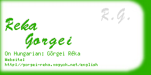 reka gorgei business card